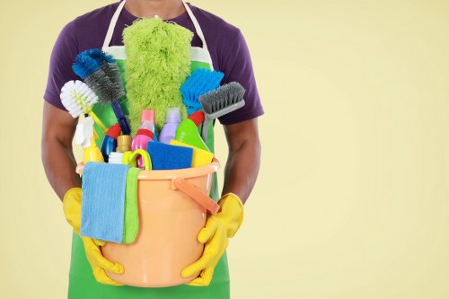 Local cleaning team preparing a Barnes flat for final inspection at the end of tenancy